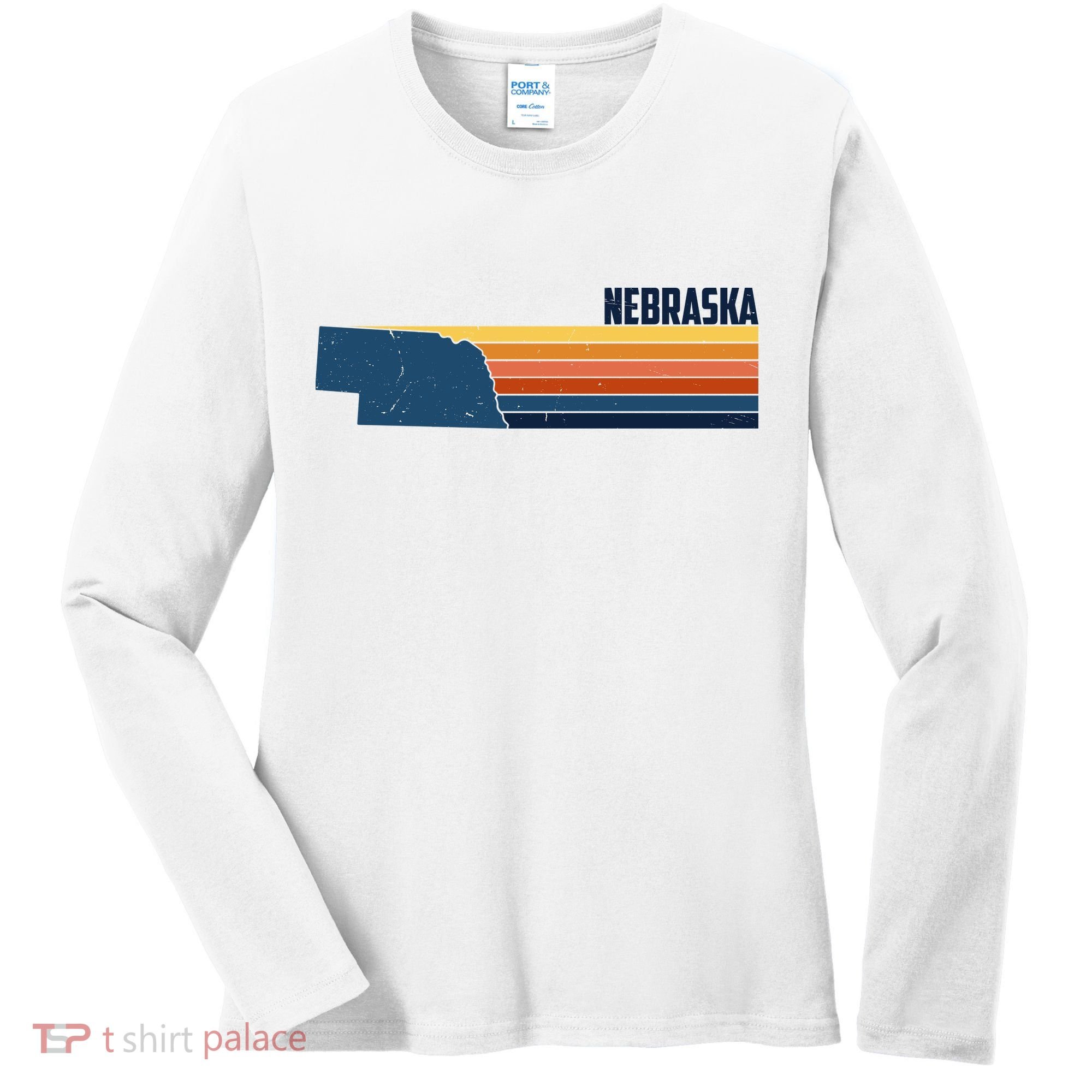 Nebraska Retro United States Women's Long Sleeve Shirt