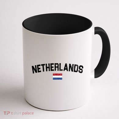 Netherlands Retro Vintage Flag Coffee Mug back