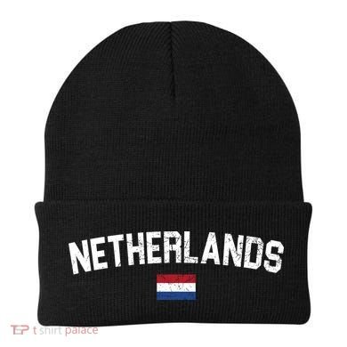 Netherlands Retro Vintage Flag Beanie