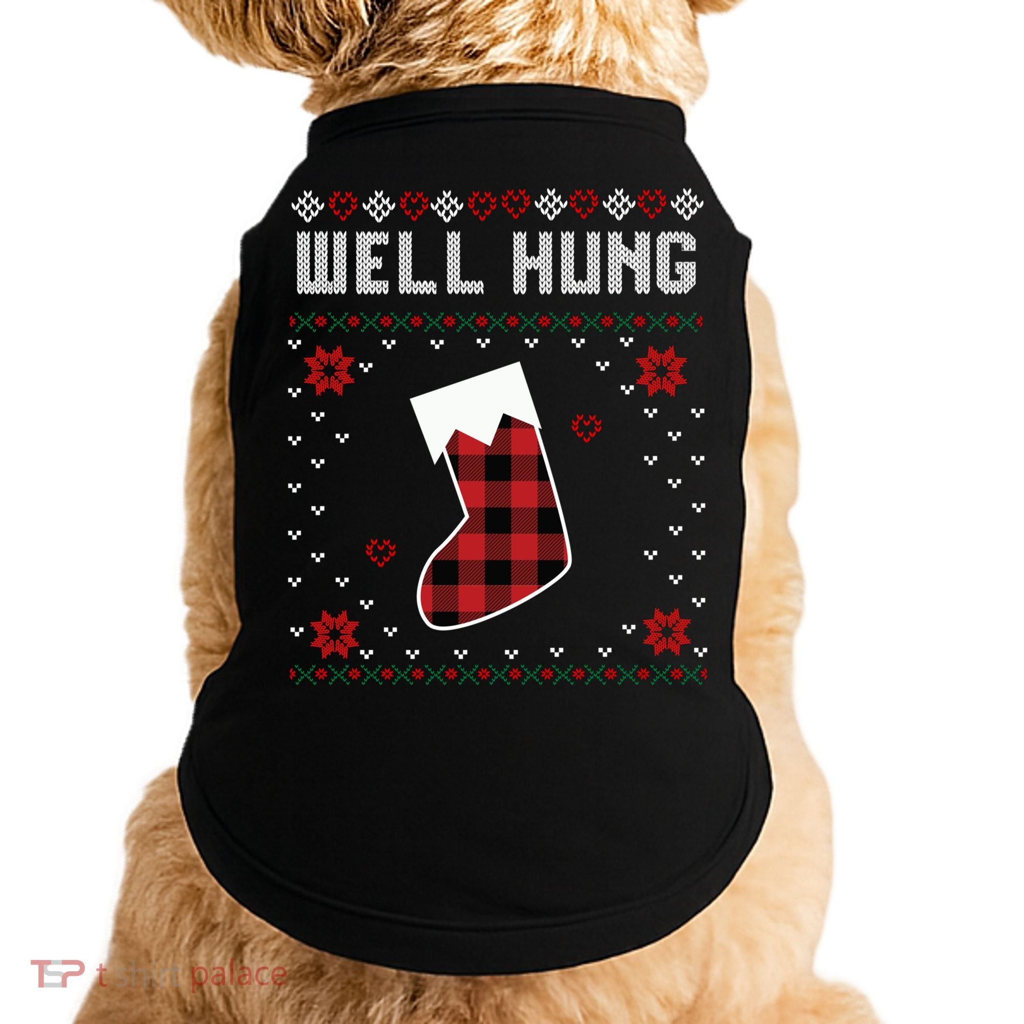 Nice Rack Well Hung Ugly Sweater Fun Couples Christmas Gift Doggie Tank