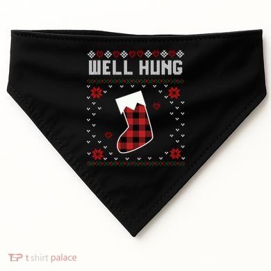 Nice Rack Well Hung Ugly Sweater Fun Couples Christmas Gift USA-Made Doggie Bandana