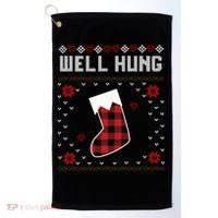 Nice Rack Well Hung Ugly Sweater Fun Couples Christmas Gift Golf Towel thumb 0