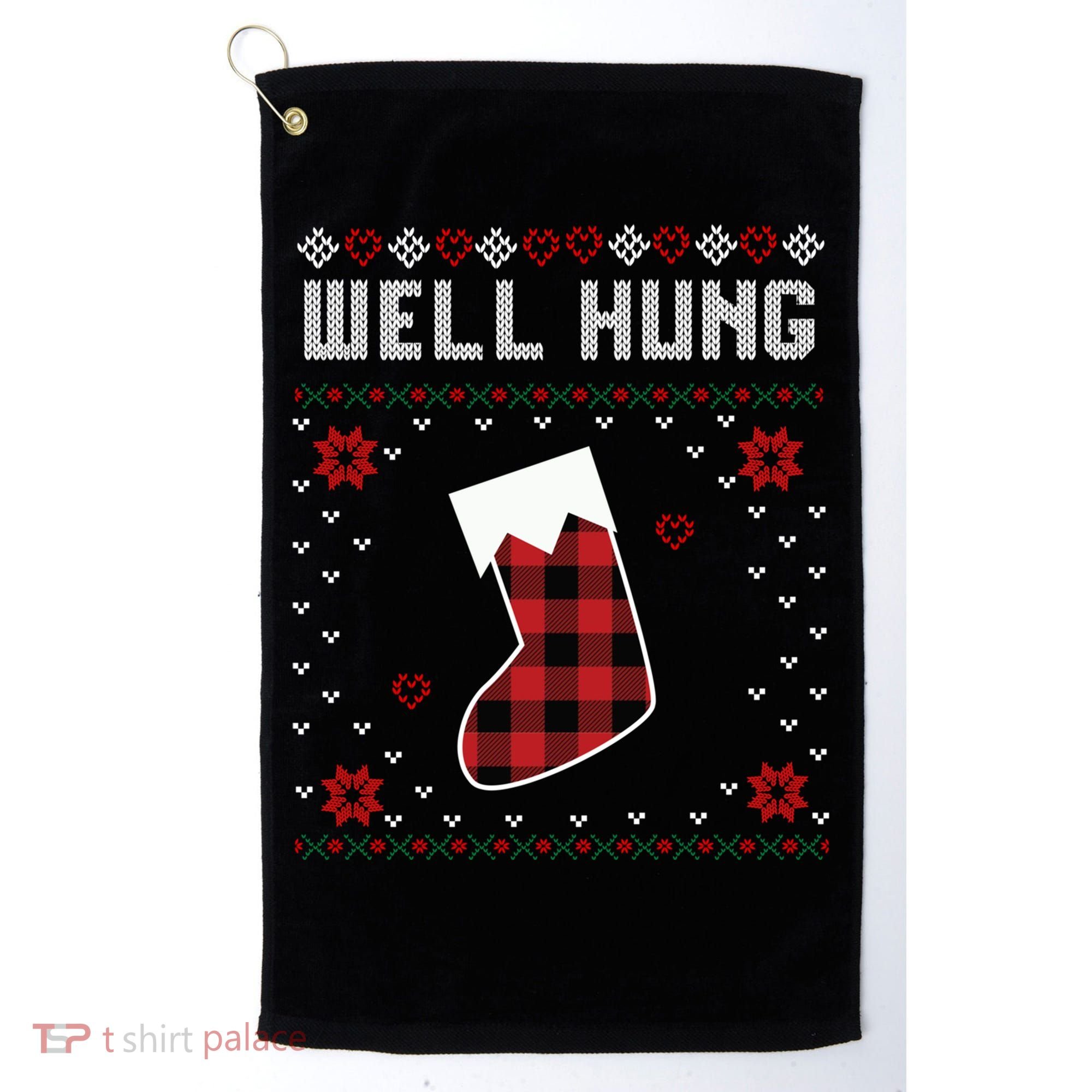 Nice Rack Well Hung Ugly Sweater Fun Couples Christmas Gift Golf Towel