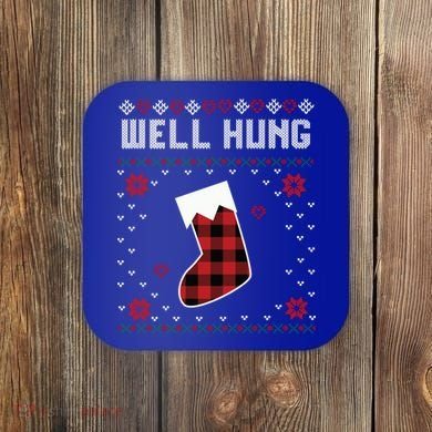 Nice Rack Well Hung Ugly Sweater Fun Couples Christmas Gift Coaster