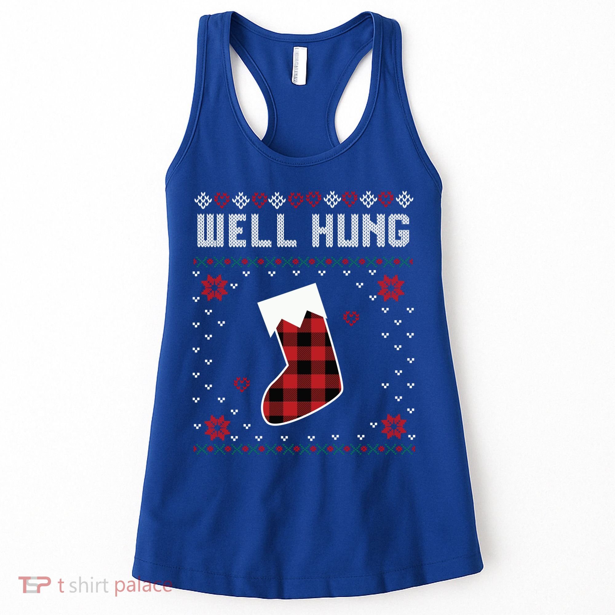 Nice Rack Well Hung Ugly Sweater Fun Couples Christmas Gift Women's Tank Top