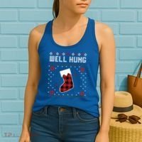 Nice Rack Well Hung Ugly Sweater Fun Couples Christmas Gift Women's Tank Top thumb 2