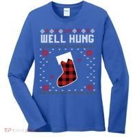 Nice Rack Well Hung Ugly Sweater Fun Couples Christmas Gift Women's Long Sleeve Shirt thumb 0