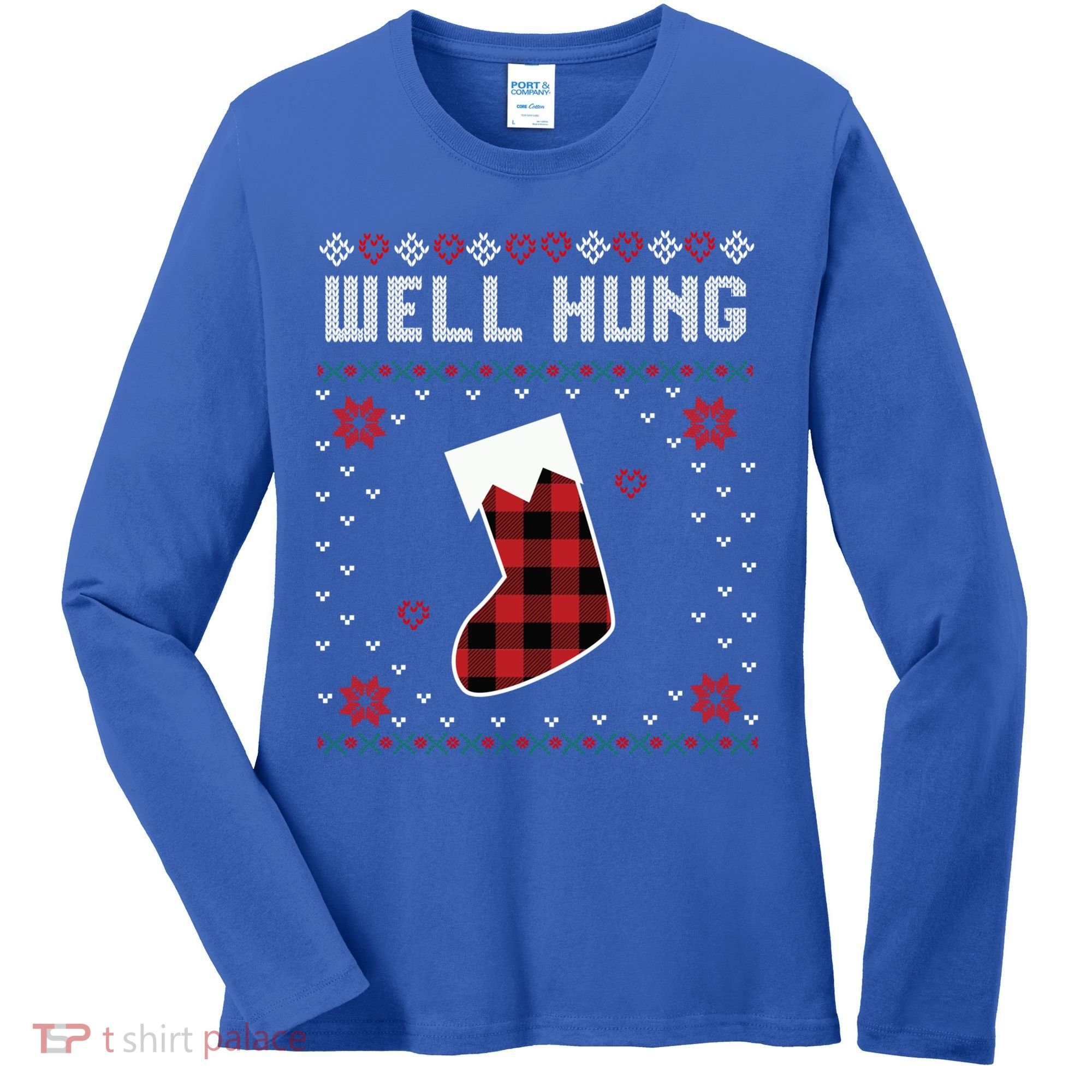 Nice Rack Well Hung Ugly Sweater Fun Couples Christmas Gift Women's Long Sleeve Shirt