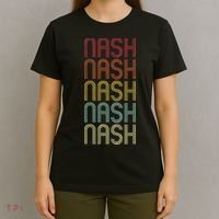Nash Retro Wordmark Pattern Vintage Personalized 70s T-Shirt thumb 4