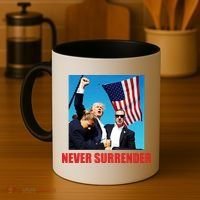 Never Surrender 2024 Take America Back Pennsylvania Rally Shooting Coffee Mug thumb 4