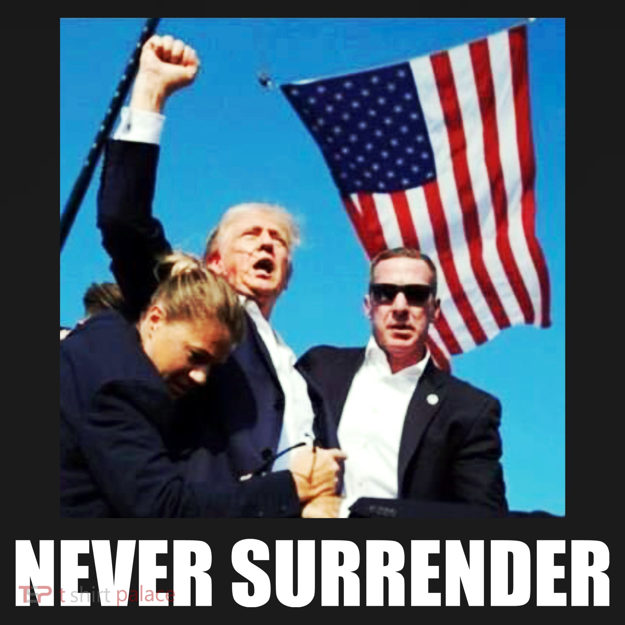 Never Surrender 2024 Take America Back Pennsylvania Rally Shooting Coaster