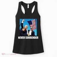 Never Surrender 2024 Take America Back Pennsylvania Rally Shooting Women's Tank Top thumb 0