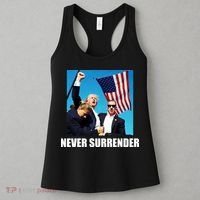 Never Surrender 2024 Take America Back Pennsylvania Rally Shooting Women's Tank Top thumb 3
