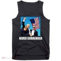 Never Surrender 2024 Take America Back Pennsylvania Rally Shooting Tank Top thumb 0