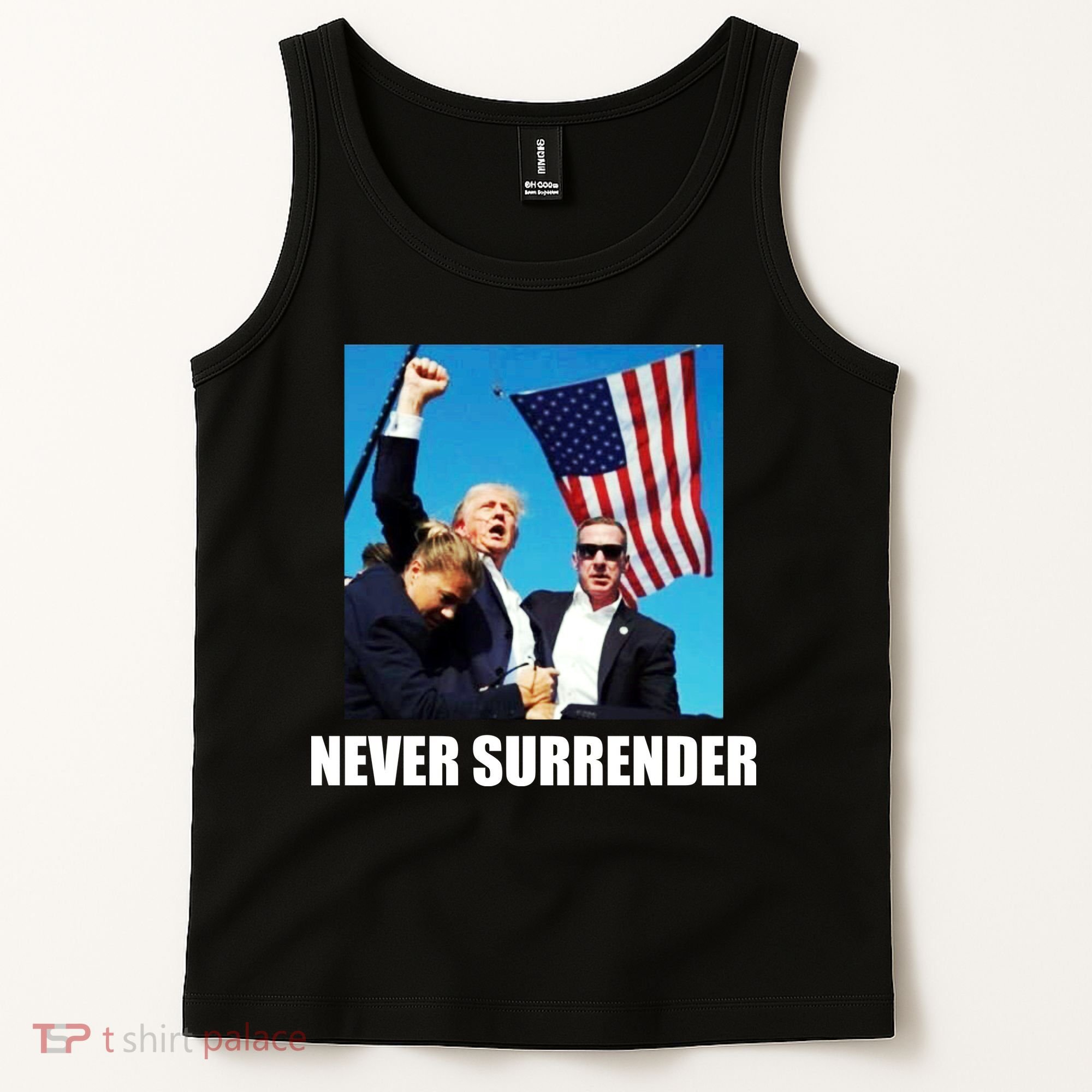 Never Surrender 2024 Take America Back Pennsylvania Rally Shooting Tank Top