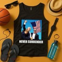Never Surrender 2024 Take America Back Pennsylvania Rally Shooting Tank Top thumb 4