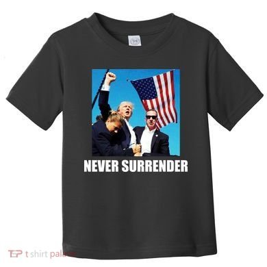 Never Surrender 2024 Take America Back Pennsylvania Rally Shooting Toddler T-Shirt