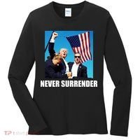 Never Surrender 2024 Take America Back Pennsylvania Rally Shooting Women's Long Sleeve Shirt thumb 0