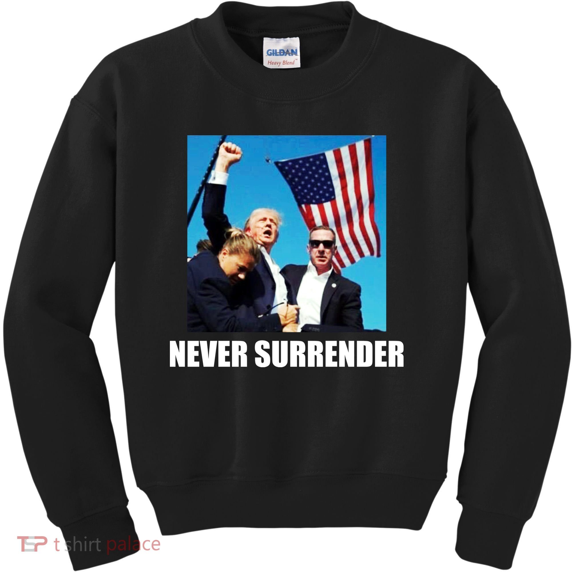 Never Surrender 2024 Take America Back Pennsylvania Rally Shooting Kids Sweatshirt