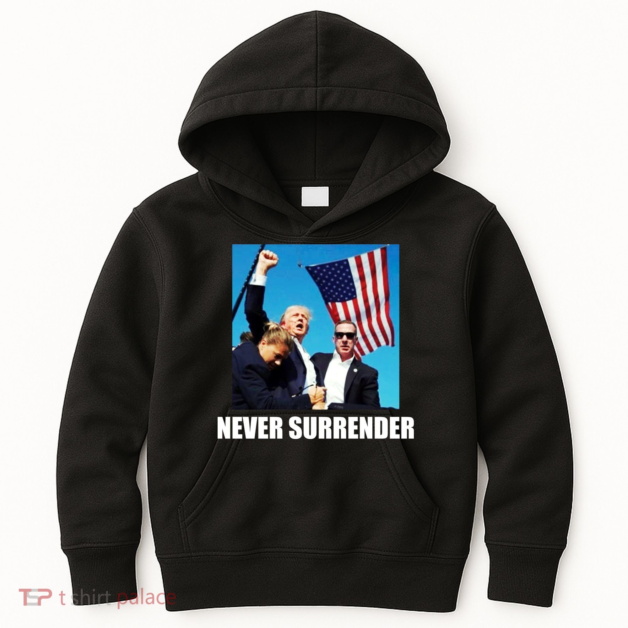 Never Surrender 2024 Take America Back Pennsylvania Rally Shooting Kids Hoodie