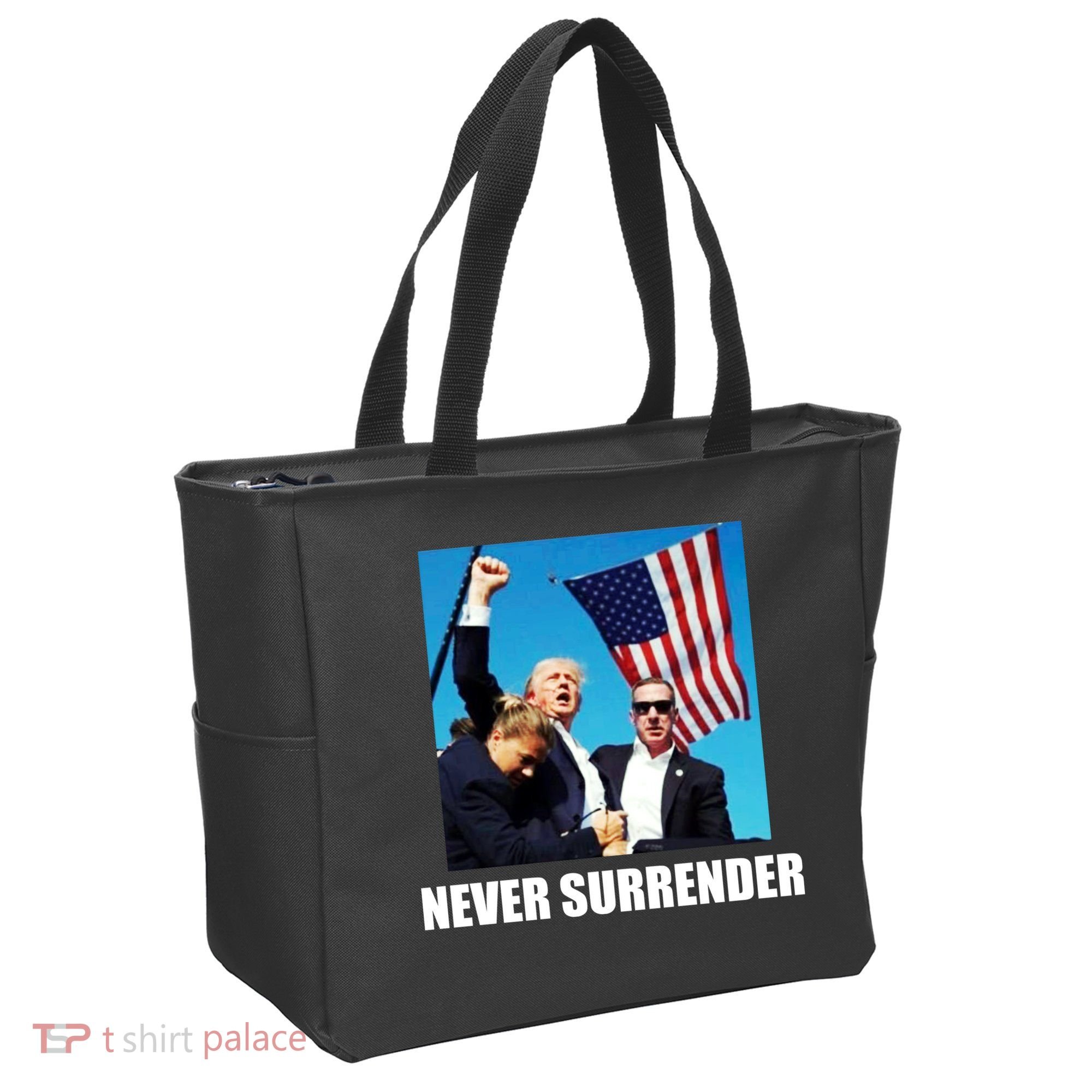 Never Surrender 2024 Take America Back Pennsylvania Rally Shooting Tote Bag