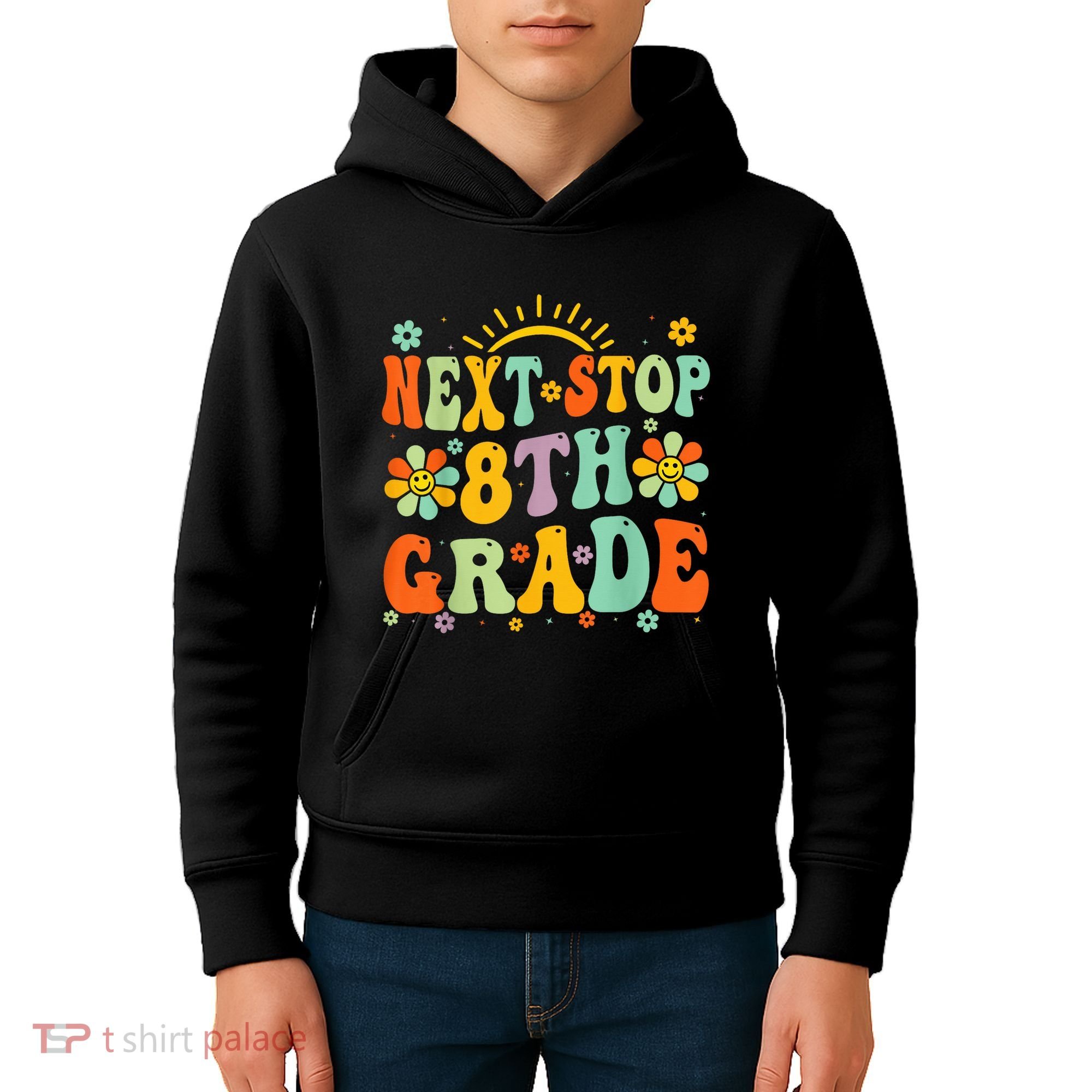 Next Stop 8th Grade Graduation To 8th Grade Back To School Kids Hoodie
