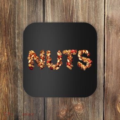 Nuts Symbol As Letters Coaster