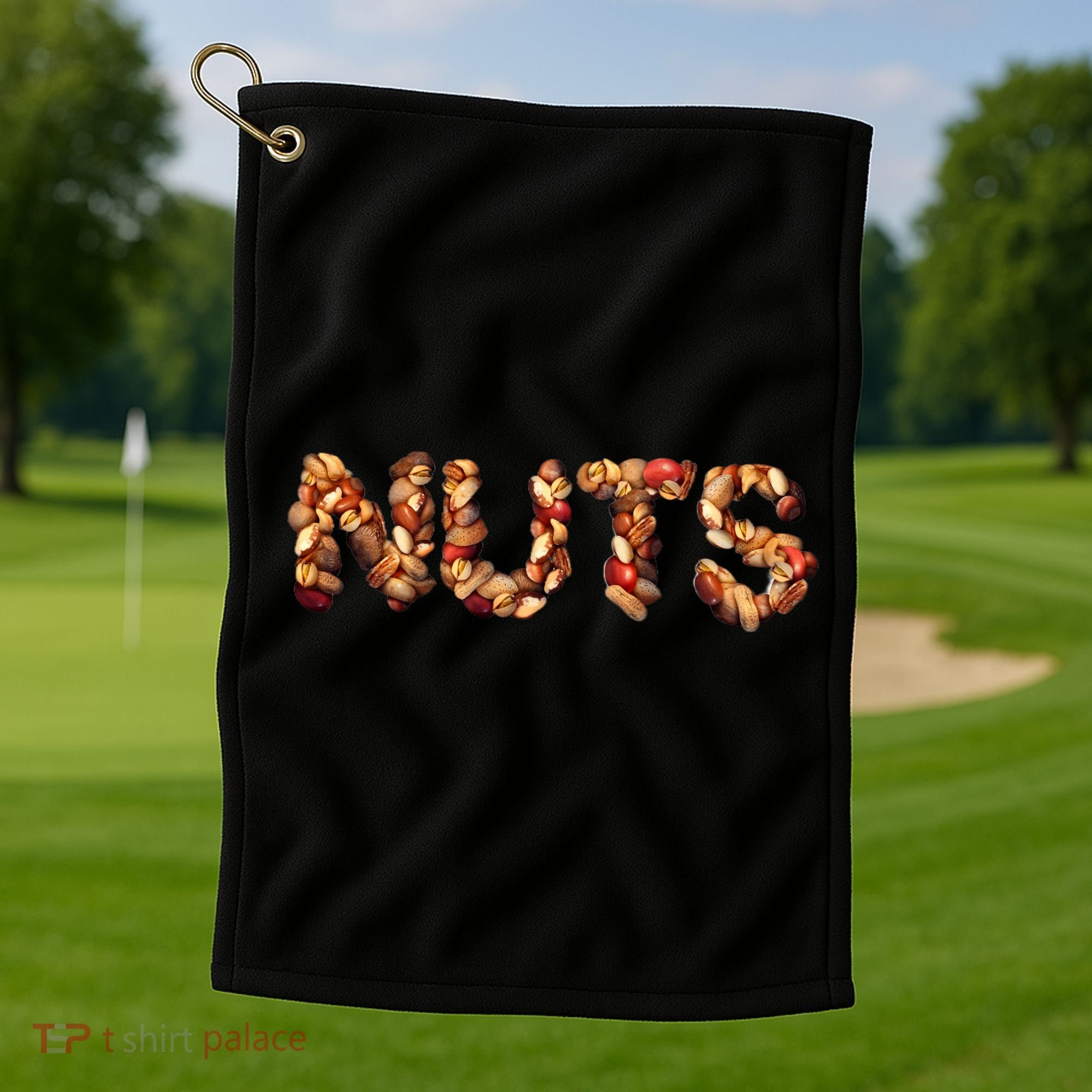 Nuts Symbol As Letters Golf Towel