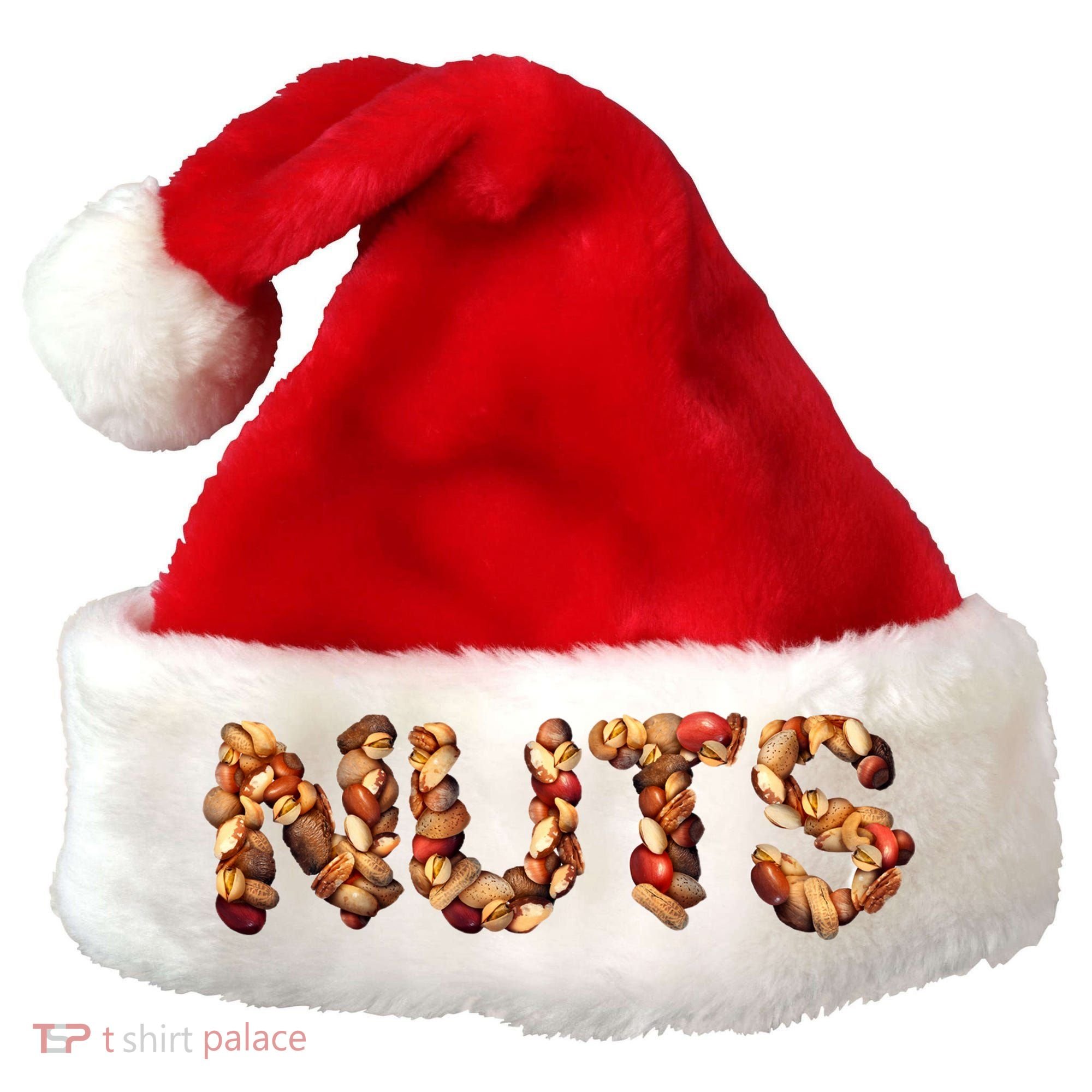 Nuts Symbol As Letters Santa Hat