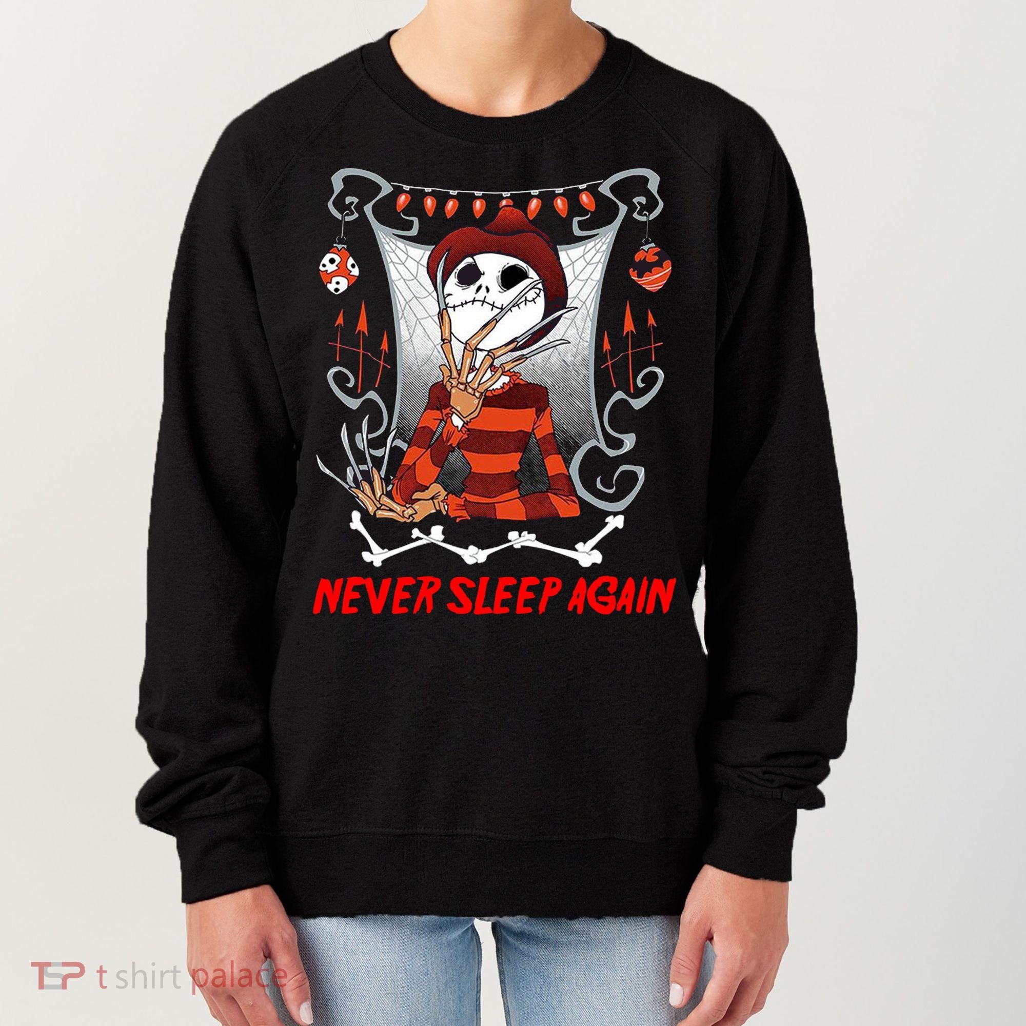 Never Sleep Again Scary Horror Nightmare Halloween Costume Women's Sweatshirt
