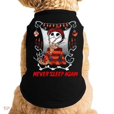Never Sleep Again Scary Horror Nightmare Halloween Costume Doggie Tank