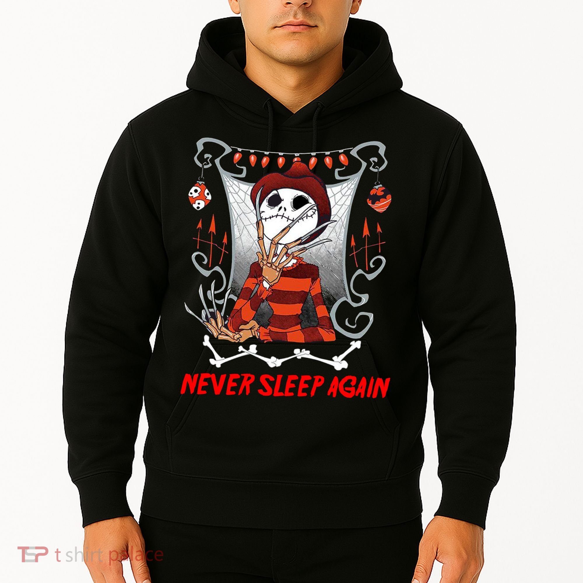 Never Sleep Again Scary Horror Nightmare Halloween Costume Hoodie