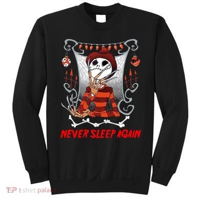 Never Sleep Again Scary Horror Nightmare Halloween Costume Sweatshirt