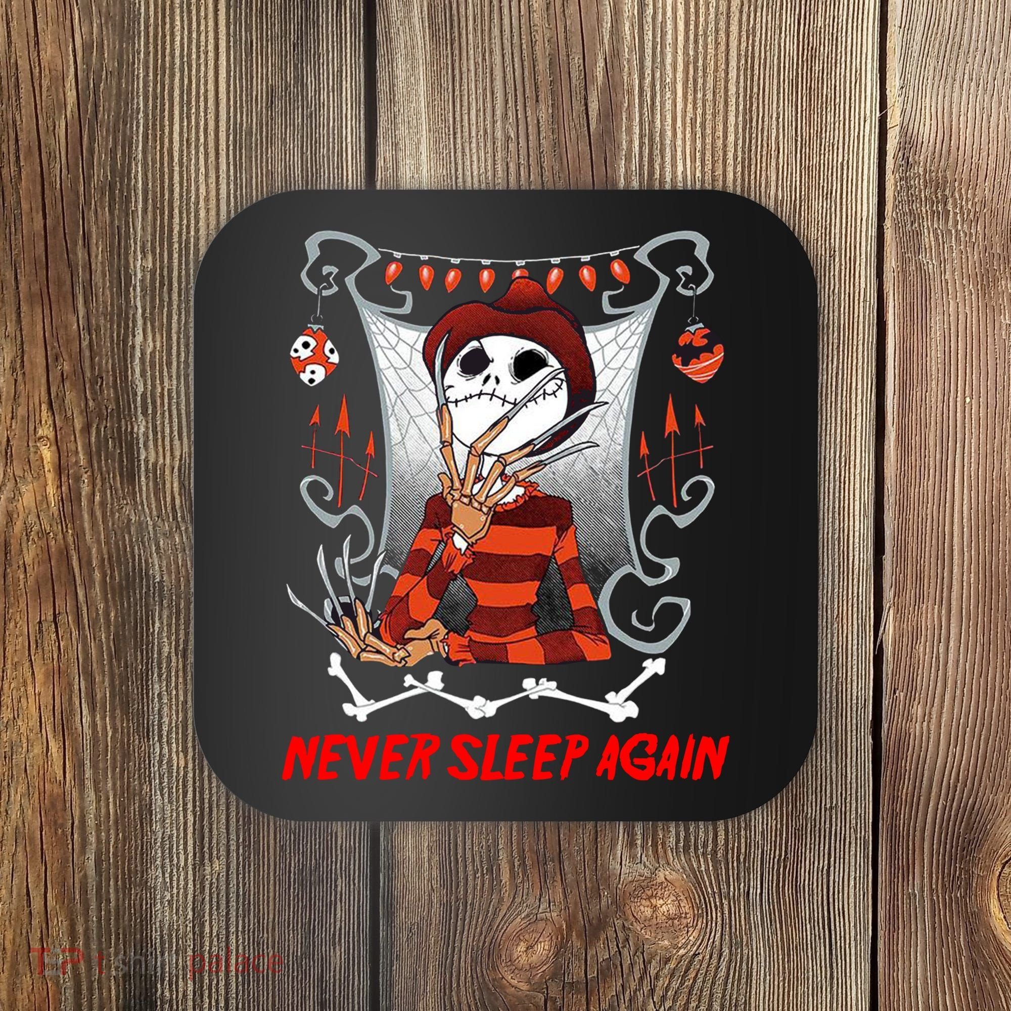 Never Sleep Again Scary Horror Nightmare Halloween Costume Coaster
