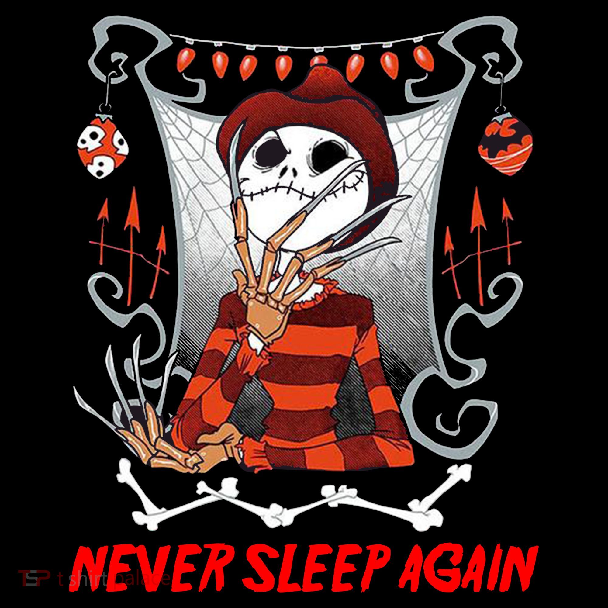 Never Sleep Again Scary Horror Nightmare Halloween Costume Women's Hoodie