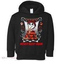 Never Sleep Again Scary Horror Nightmare Halloween Costume Toddler Hoodie thumb 0