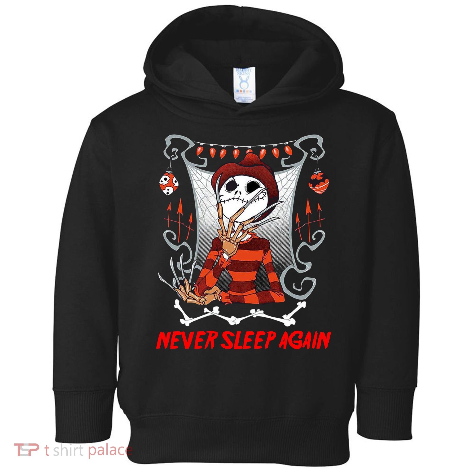 Never Sleep Again Scary Horror Nightmare Halloween Costume Toddler Hoodie