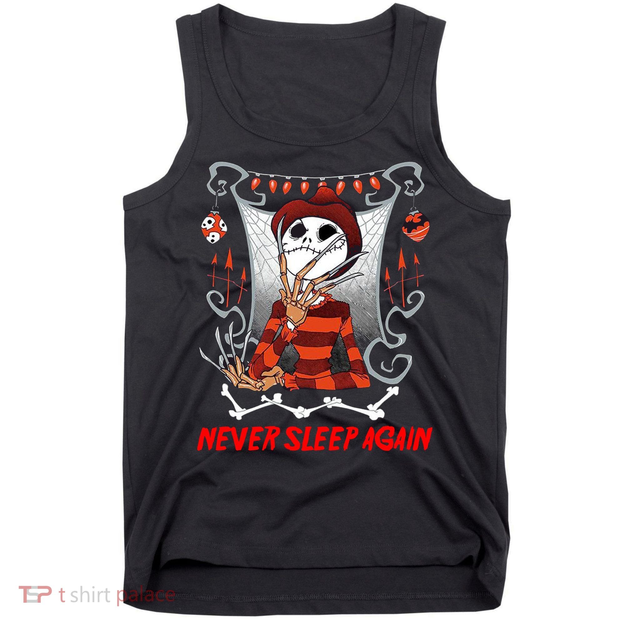 Never Sleep Again Scary Horror Nightmare Halloween Costume Tank Top