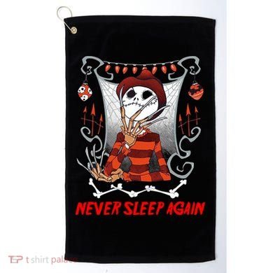 Never Sleep Again Scary Horror Nightmare Halloween Costume Golf Towel