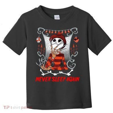 Never Sleep Again Scary Horror Nightmare Halloween Costume Toddler T-Shirt