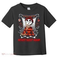 Never Sleep Again Scary Horror Nightmare Halloween Costume Toddler T-Shirt thumb 0