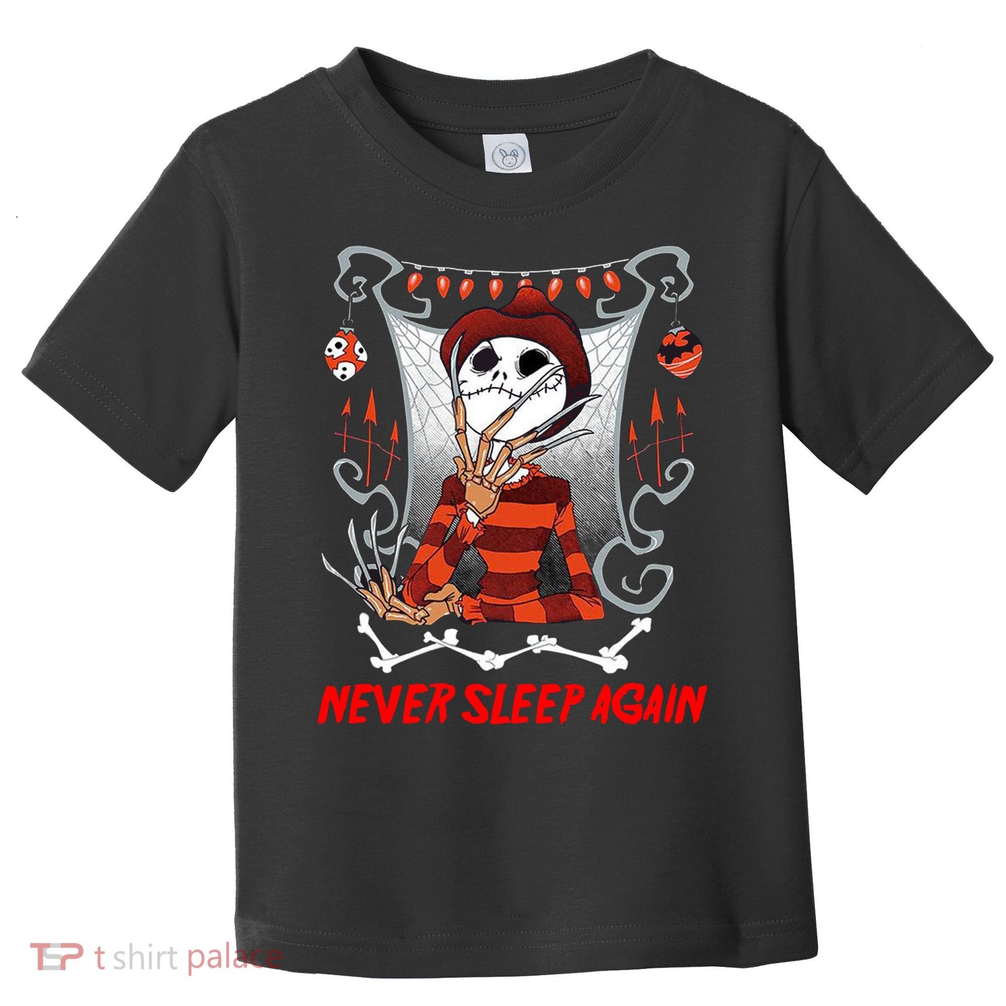 Never Sleep Again Scary Horror Nightmare Halloween Costume Toddler T-Shirt