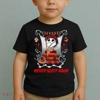 Never Sleep Again Scary Horror Nightmare Halloween Costume Toddler T-Shirt thumb 2