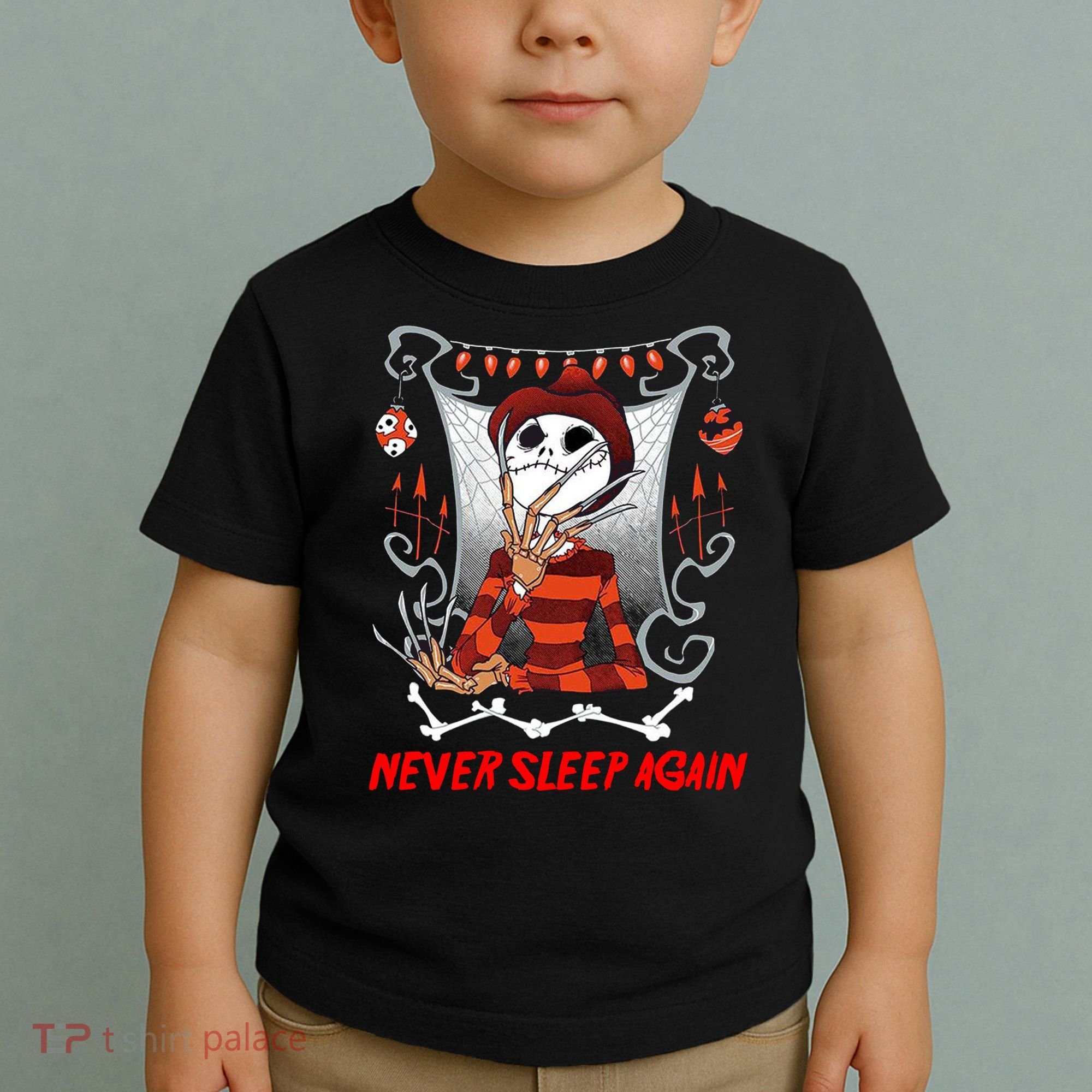 Never Sleep Again Scary Horror Nightmare Halloween Costume Toddler T-Shirt