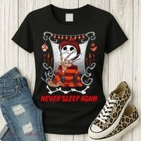 Never Sleep Again Scary Horror Nightmare Halloween Costume Women's T-Shirt thumb 3
