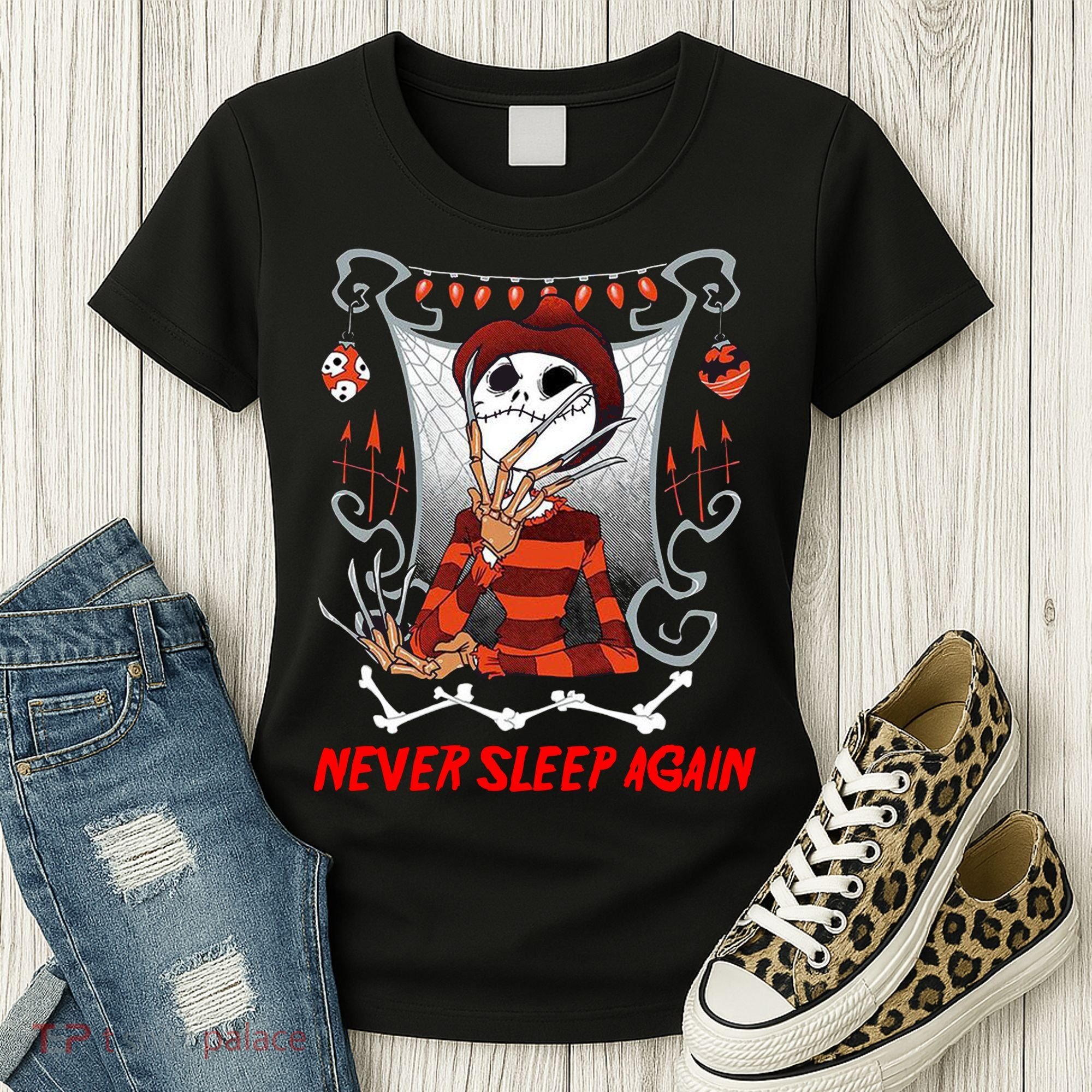 Never Sleep Again Scary Horror Nightmare Halloween Costume Women's T-Shirt