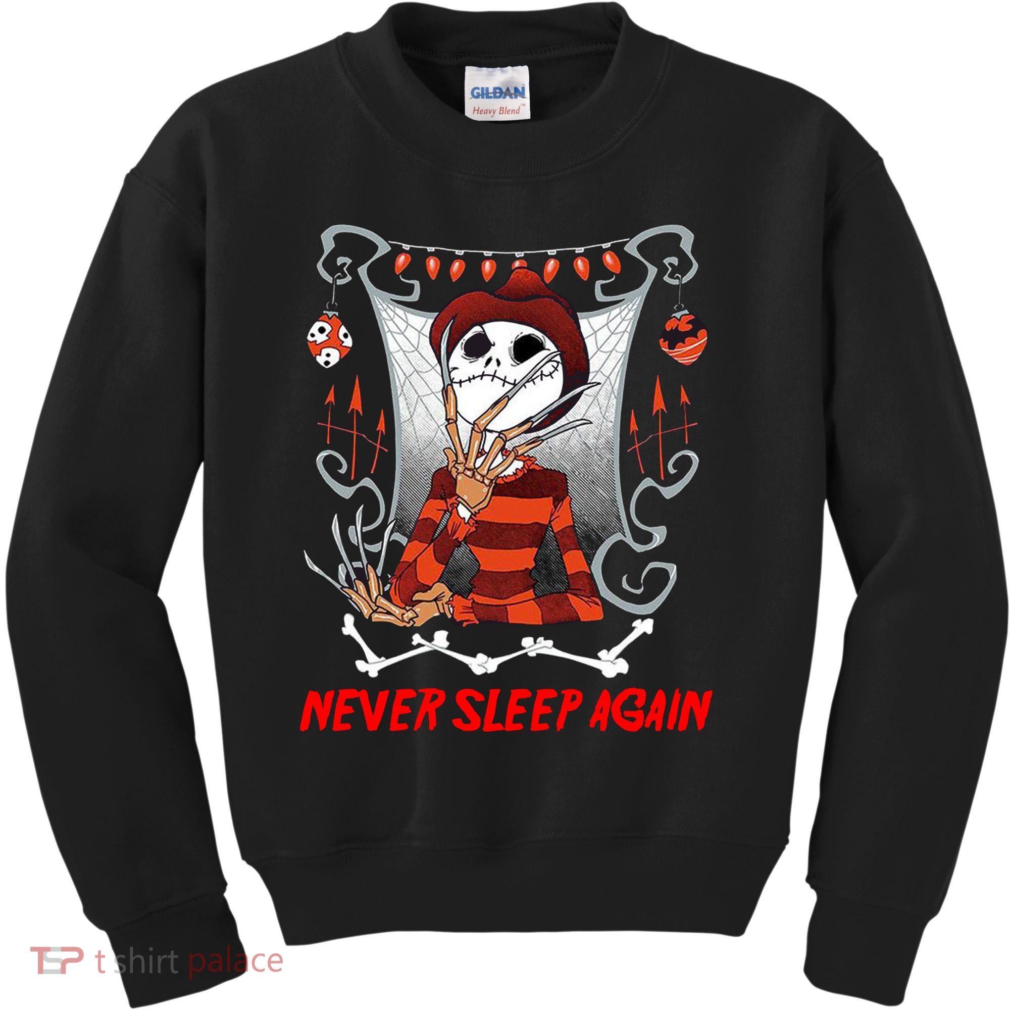 Never Sleep Again Scary Horror Nightmare Halloween Costume Kids Sweatshirt