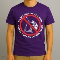 No Scootering Allowed Unless You Can Do Sick Tricks Scooter Plus Size Shirts T-Shirt thumb 3