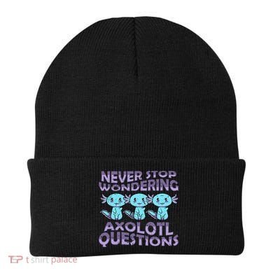 Never Stops A Wondering Axolotl Questions Funny Teacher  Beanie