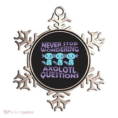 Never Stops A Wondering Axolotl Questions Funny Teacher  Ornament